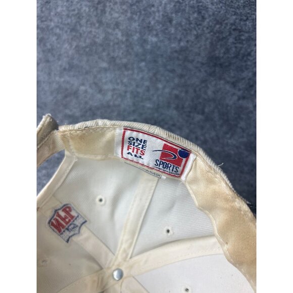 Vintage 90s NFL Pro Line Hat Adult Strap Back Pittsburg Steelers Football White - Picture 5 of 6